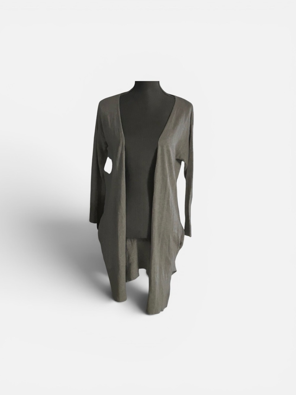 Lightweight Open-Front Women’s Cardigan - Olive Green